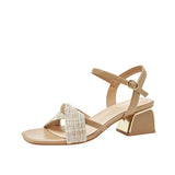 Nude Wide Fit Block Heels
