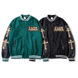 Letterman Jacket Outfit Senior Jackets Varsity Baseball Coat Jacket Men's Loose Lapel Baseball Uniform Jacket