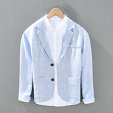 Mens Linen Suites Men's Business Formal Baggy Coat