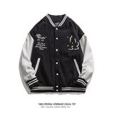 Letterman Jacket Outfit Senior Jackets Varsity Baseball Coat Men's Spring Loose Casual Jacket Men's