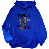 Slogan Graphic Hoodie plus Size Loose Velvet Padded Hooded Sweatshirt