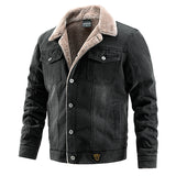 Denim Shirts Jacket Fur Men's Thick plus Size