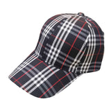 Vintage Check Baseball Cap Curved Brim