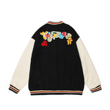 Letterman Jacket Outfit Senior Jackets Varsity Baseball Coat Jacket Men's Loose Baseball Uniform