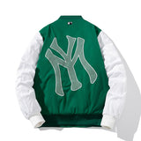 New York NYC Varsity Jacket Autumn and Winter Bomber Jacket Embroidered Hip Hop Baseball Uniform
