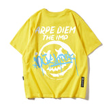 Smiley Face Hoodie Smiley Face Loose Large Size Short Sleeve T-shirt Men's Summer