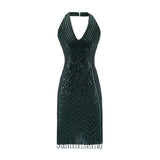 The Great Gatsby Daisy Dress Sexy Sequined Dress Halter Short Skirt Dress
