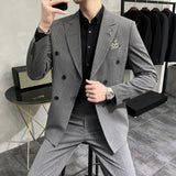 Seersucker Suit Striped Two-Piece Suit Dress