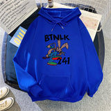 Slogan Graphic Hoodie plus Size Loose Velvet Padded Hooded Sweatshirt