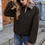 Women Sherpa Jacket Autumn and Winter Zipper Polar Fleece Jacket Plush Pullover Sweater Top