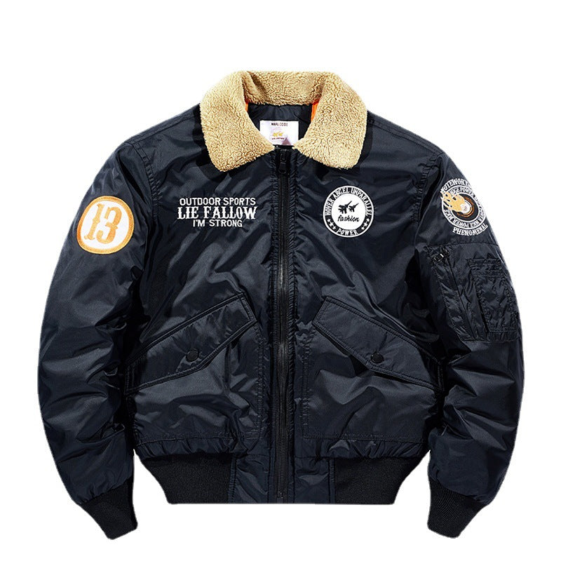 Bane Coat Fleece-Lined Thick Fur Collar Cotton-Padded