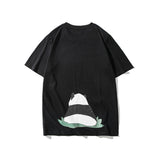 Men's T-shirt Summer Short-Sleeved T-shirt Men's Trendy Cartoon Panda Anime Print Loose Casual Top