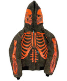 Skeleton Hoodie Spring and Autumn Thin Skull Hooded Sweater Cardigan
