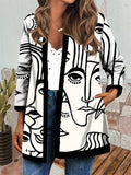 Beth Dutton Outfits Women's Autumn and Winter Personalized Printed Cardigan Casual Jacket