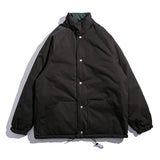 Man Fall Winter Outfis Winter Cardigan Top Men Drawstring Thicken Both Sides Wearable Cotton Clothes