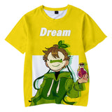 Dreamwastaken Novelty Hoodies Dream Merch Shirt Fashion Casual Exercise 3D Printed Short-Sleeved T-shirt