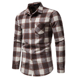 Mens Flannel Jacket Fall Winter Men Fashion Thick Warm Woolen Flannel Casual Shirt