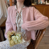 Work Dresses for Teachers Temperament V-neck Long Sleeve Floral Dress Women's Autumn and Winter Puff Sleeve