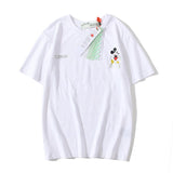 Spring/Summer OW Cartoon Mouse Print Unisex Loose ShortSleeved Tshirt Owt
