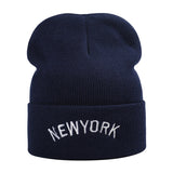 Yankee  Winter Hat Embroidery Men and Women Autumn and Winter Warm Knitted Hat