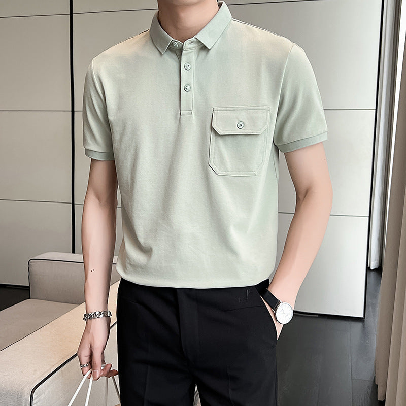 Men Polo Shirts Lapel T-shirt
