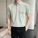 Men Polo Shirts Lapel T-shirt