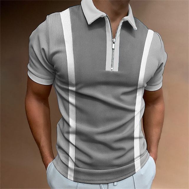 Polo Shirts Summer Men's Short-Sleeved Color Matching Polo Shirt