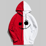 Smiley Face Hoodie Smiley Face Men and Women Stitching Casual Hoodie Sweater