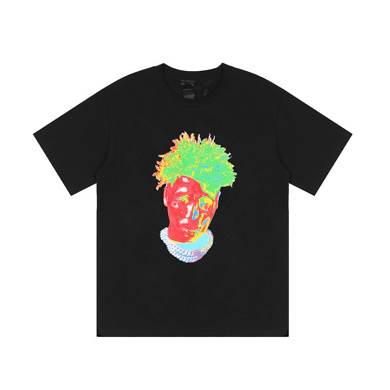ATL Vlone Hoodie Graffiti Printing Short Sleeve T-shirt
