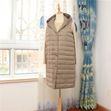 Women Winter Coats Puffer down Vest Winter Down Vest Women's Thin Hood Coat