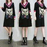 Work Dresses for Teachers Spring and Autumn Dress T-shirt Top Bottoming Skirt