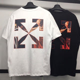 Off White T Shirt Ow Summer Arrow Print Owt Tshirt Loose Short Sleeve Cotton