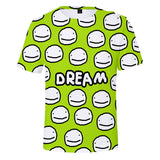 Dreamwastaken Novelty Hoodies Dream Merch Shirt 3D Short Sleeve T-shirt Casual Loose