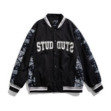 Letterman Jacket Outfit Senior Jackets Varsity Baseball Coat Stitching Letter Embroidery Casual Top