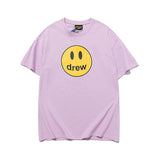 Justin Bieber Drew House Men Women Cotton Top T Shirt Summer Style Women Streetwear Printed Short Sleeve Tshirt Men and Women Loose Bottoming Shirt