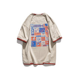 Summer Creative Cartoon Printed Short-Sleeved T-shirt Men's All-Match Couple T-shirt Tee