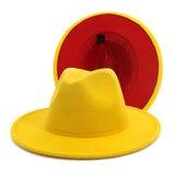 Walter White Fedora Two-Tone Woolen Hat Double-Sided Felt Hat Autumn and Winter Assorted Colors Retro