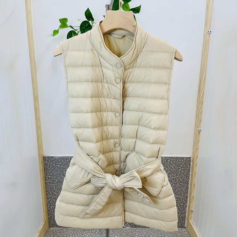 Women Winter Coats Puffer down Vest Autumn and Winter Vest Slim Vest
