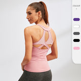 Moisture Wicking Shirts Women's Yoga Vest Tight Fit Quick Drying Clothes High Elastic Breathability Fitness Running Exercise Vest