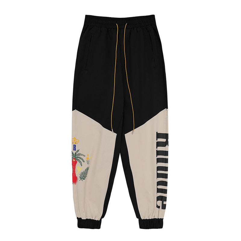 Rhude Pant Printed Stitching Casual Trousers for Men