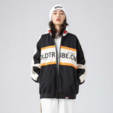 Varsity Spring Retro Baseball Women Jacket Size Sports Retro Trend Stand Collar Workwear Jacket