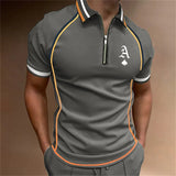 Polo Shirts Men's Polo Shirt Short Sleeve Color Matching T-shirt