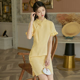 Women Cottagecore Dress Female Summer Daily Chinese Style Dress