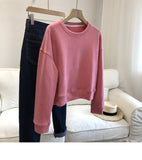 Diana Harvard Sweatshirt Short round Neck Bright Line Sweater