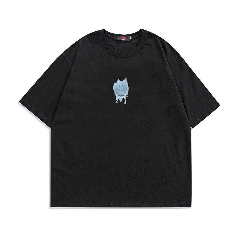 2022 Summer Man Outfits Printed Loose Short Sleeve