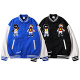 Letterman Jacket Outfit Senior Jackets Varsity Baseball Coat Cartoon Spoof Embroidered Baseball Uniform Men's Coat