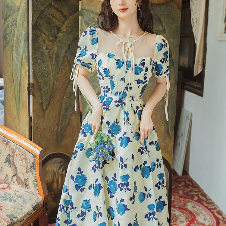 Women's cottagecore Dress Summer Floral Skirt Dress for Women