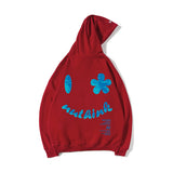 Smiley Face Hoodie Smiley Face Loose Sweater Men's Hooded plus Size Coat