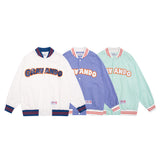 Letterman Jacket Outfit Senior Jackets Varsity Baseball Coat Men's Stand Collar Multicolor Jacket Top