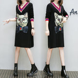 Work Dresses for Teachers Spring and Autumn Dress T-shirt Top Bottoming Skirt